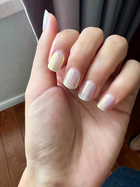 ملصقات أظافر جل (شبه صلبة) - لؤلؤي بنفسجي عاكس