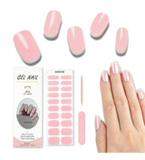 ملصقات أظافر جل (شبه صلبة) - وردي لؤلؤي لامع