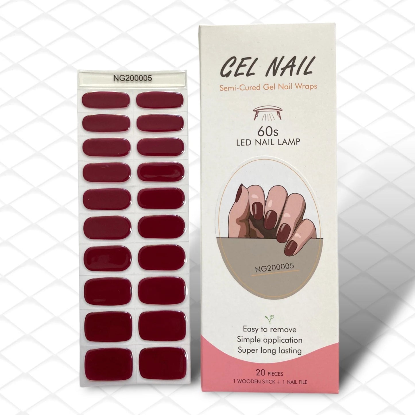 أظافر جل "الكرز الداكن" - عنابي فاخر