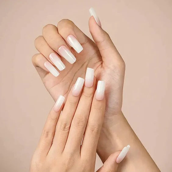 ملصقات أظافر جل (شبه صلبة) - أومبري وردي ناعم