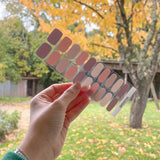 ملصقات أظافر جل (شبه صلبة) - درجات البني الخريفية