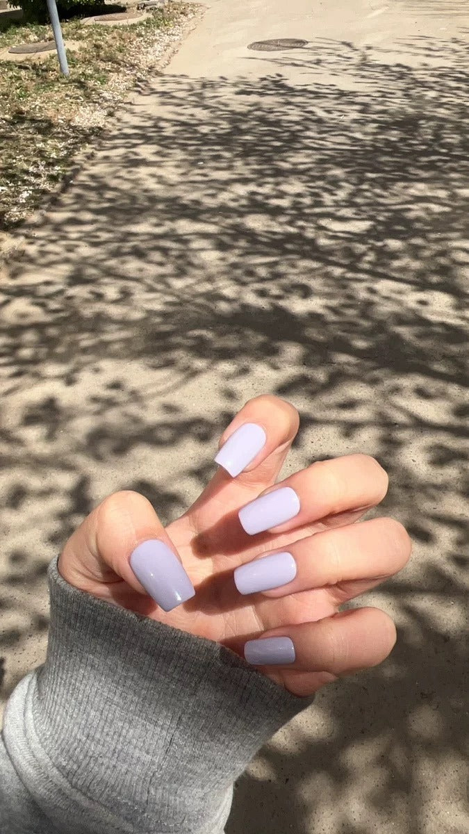 ملصقات أظافر جل (شبه صلبة) - لون لافندر - تتطلب مصباح UV