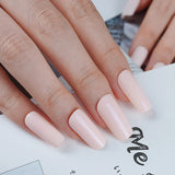 ملصقات أظافر جل (شبه صلبة) - لون خوخي ناعم