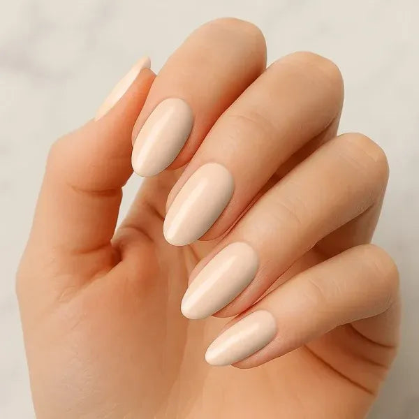 ملصقات أظافر جل (شبه صلبة) - نيود فاتح كلاسيكي