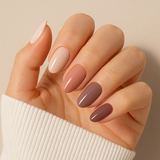 ملصقات أظافر جل (شبه صلبة) - درجات البني الخريفية